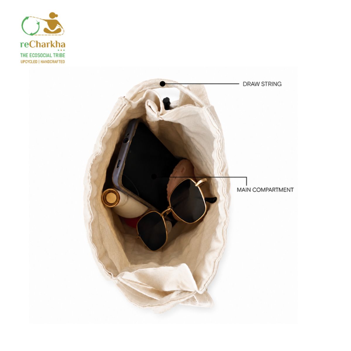 Upcycled Handcrafted Potli Bag (P0626-007)