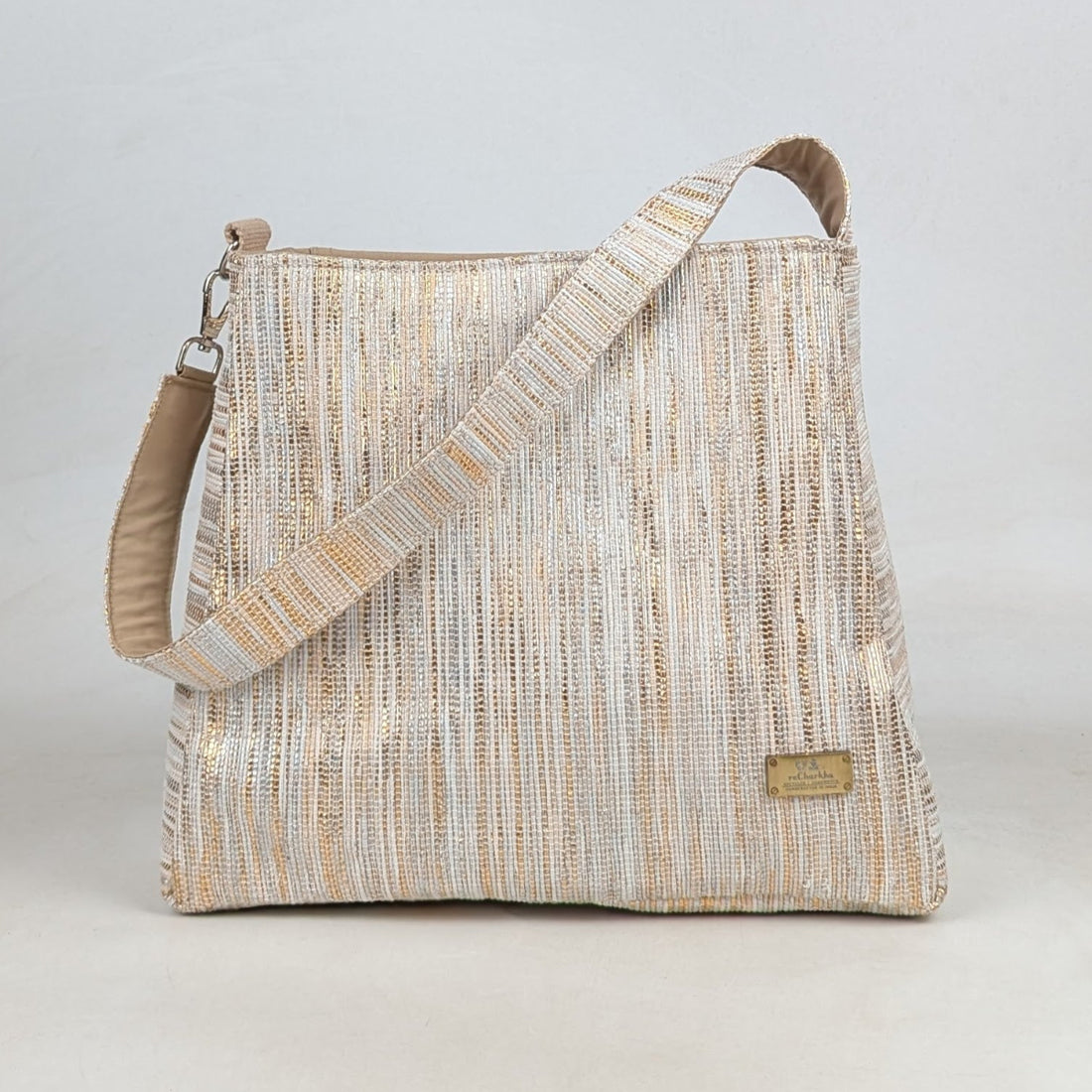 Premium Upcycled Handcrafted Trapeze Tote (TT0626-010) PS_W