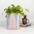 Red Blue White Upcycled Handwoven Grow Pot Big (GPB1224-003)