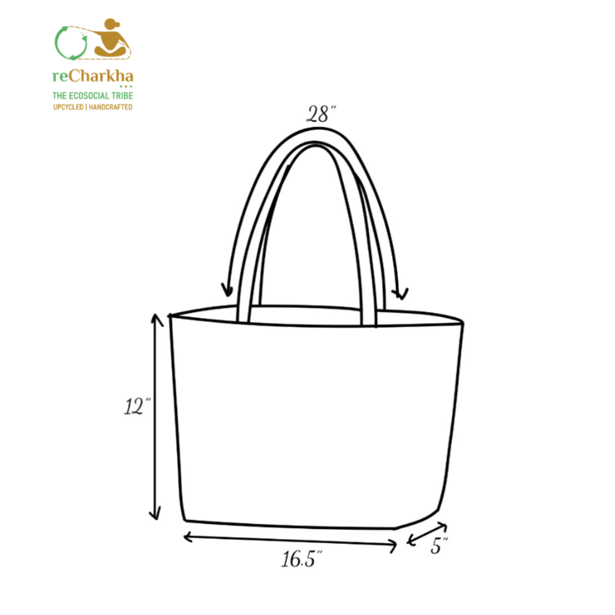 Upcycled Handcrafted Shopper Tote (ST0626-005)