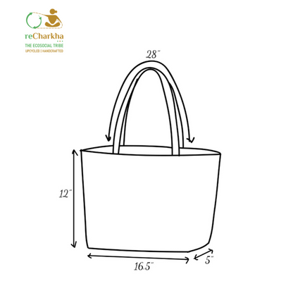 Upcycled Handcrafted Shopper Tote (ST0626-005)