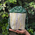 Shimmery Golden Yellow Upcycled Handwoven Potli Bag (P1124-001) PS_W