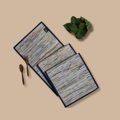 Shimmery Multicolored Upcycled Handwoven Table Runner (TR1224-006) PS_W 