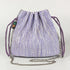 Shimmery Silver Purple Striped Upcycled Handwoven Potli Sling (PS1224-008) PS_W