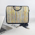 Shimmery Silver and Yellow Upcycled Handwoven Laptop Sleeve 16 inch (LSB160225-003) PS_W