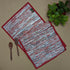 Silver Shimmery Orange Red Upcycled Handwoven Table Runner (TR0824-011) PS_W