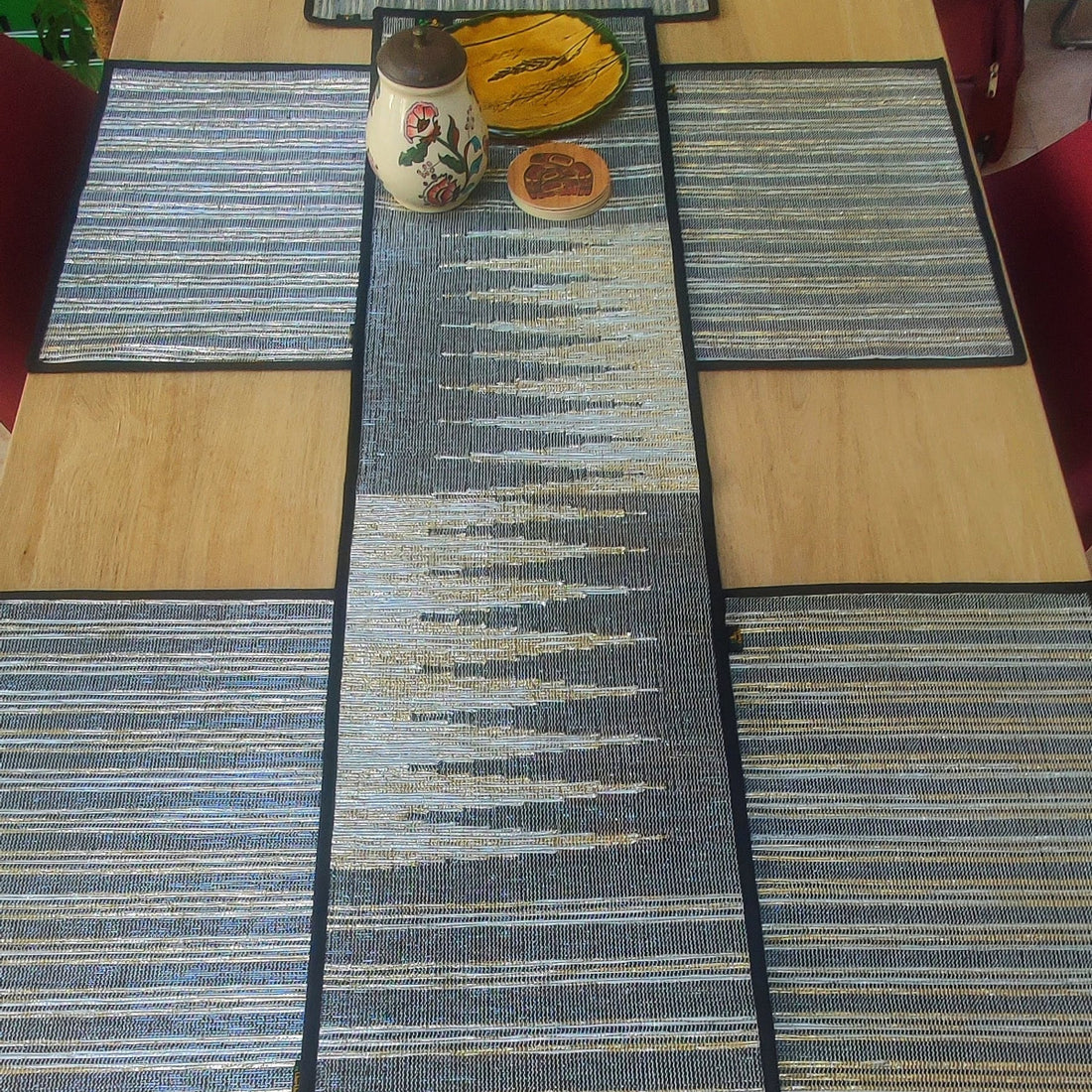 Upcycled Handcrafted Designer Table Runner (TRD1025-006) PS_W