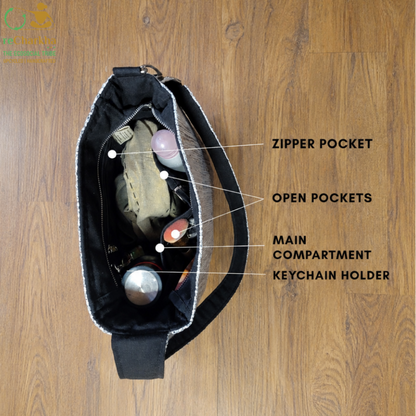 Upcycled Handcrafted Designer Trapeze Tote (TTD0626-001) PS_W