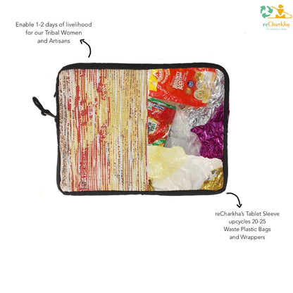 Multicolored Upcycled Handwoven Tablet Sleeve (TS1224-005) PS_W