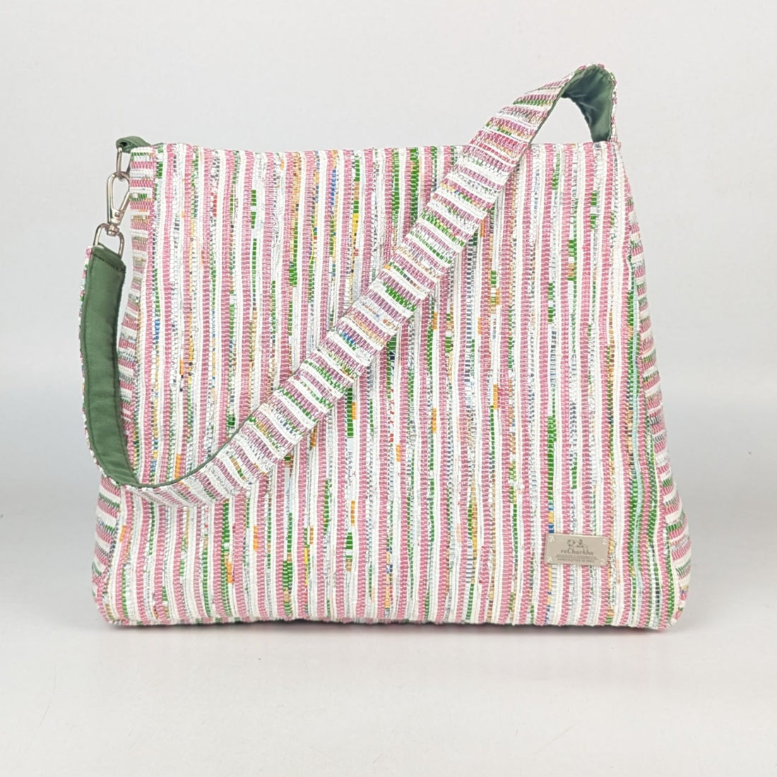Upcycled Handcrafted Trapeze Tote (TT0825-003) PS_W