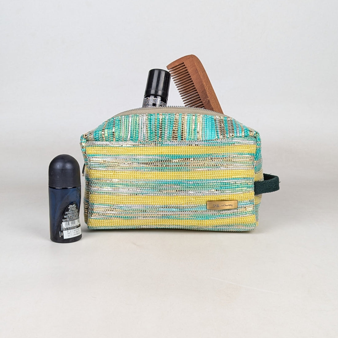 Upcycled Handcrafed Travel Pouch (TK0326-017) PS_W