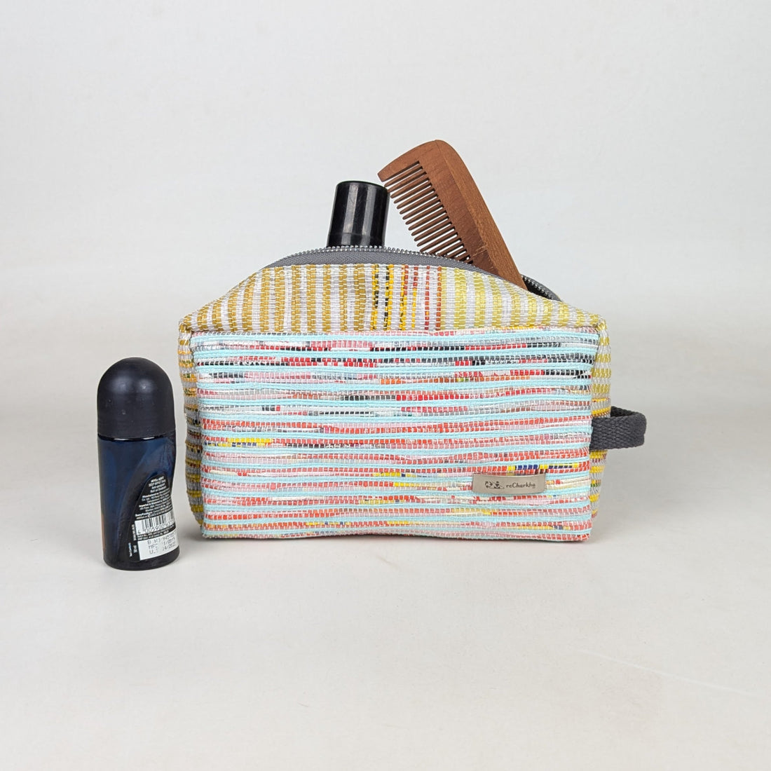 Upcycled Handcrafed Travel Pouch (TK0326-018) PS_W