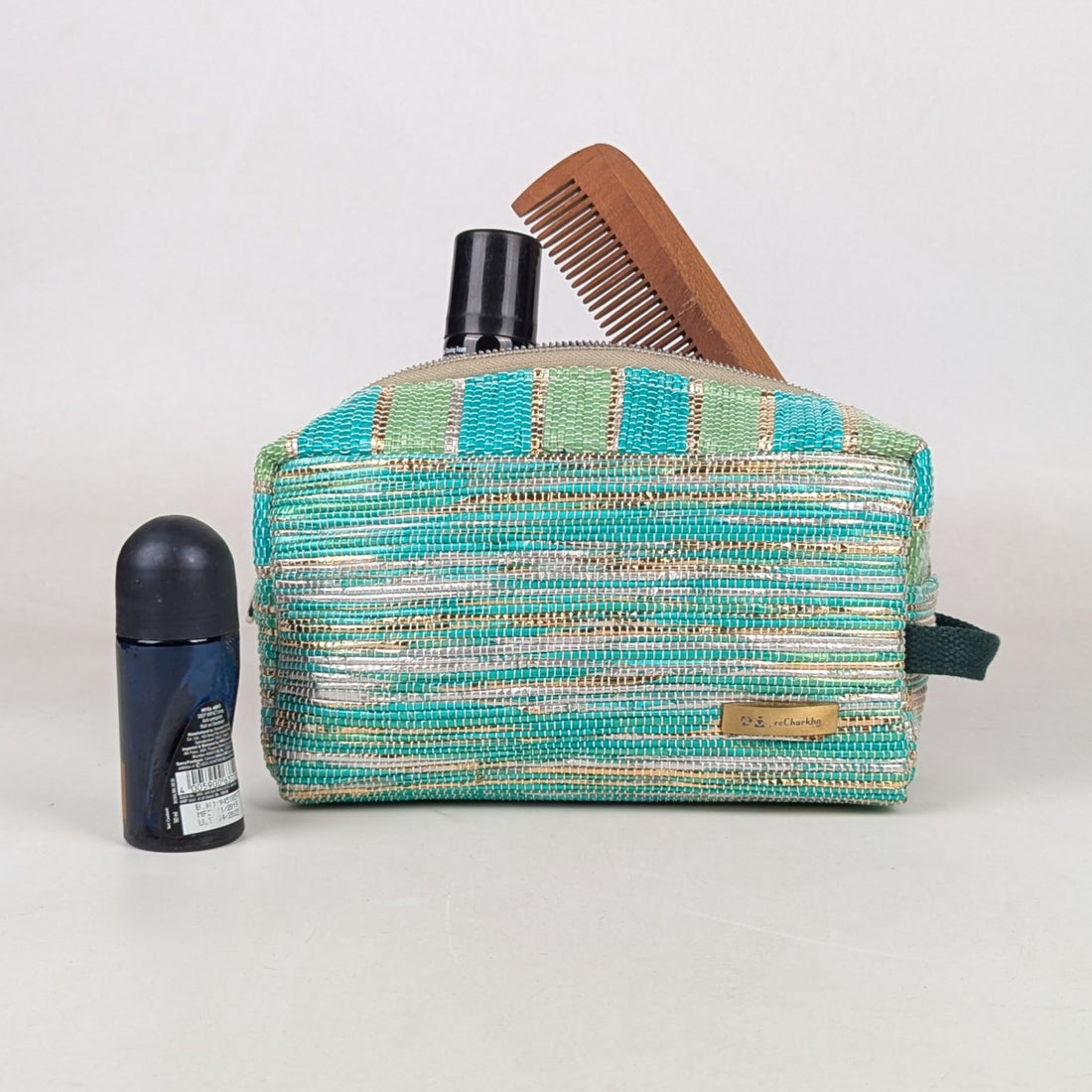 Upcycled Handcrafed Travel Pouch (TK0426-009) PS_W 