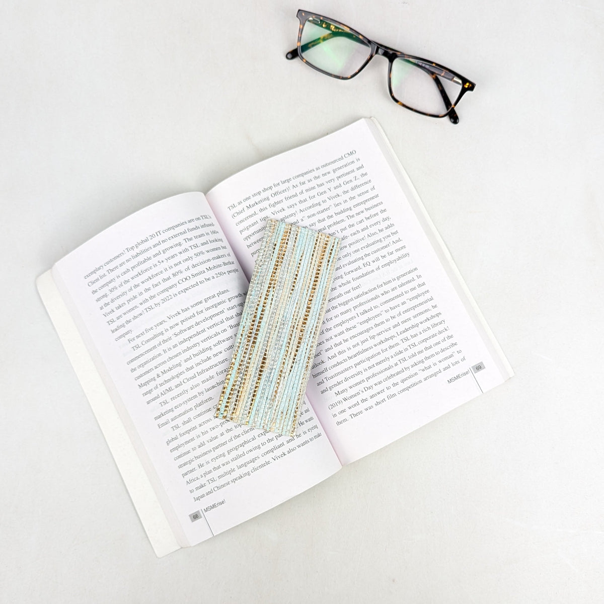 Upcycled Handcrafted Bookmark (BM0826-002) 