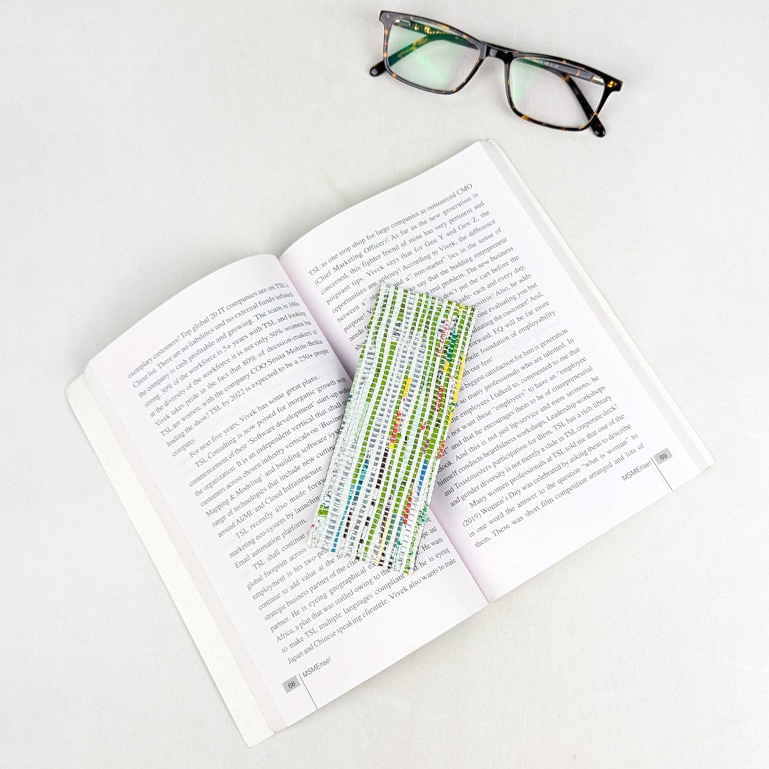 Upcycled Handcrafted Bookmark (BM0826-014) 