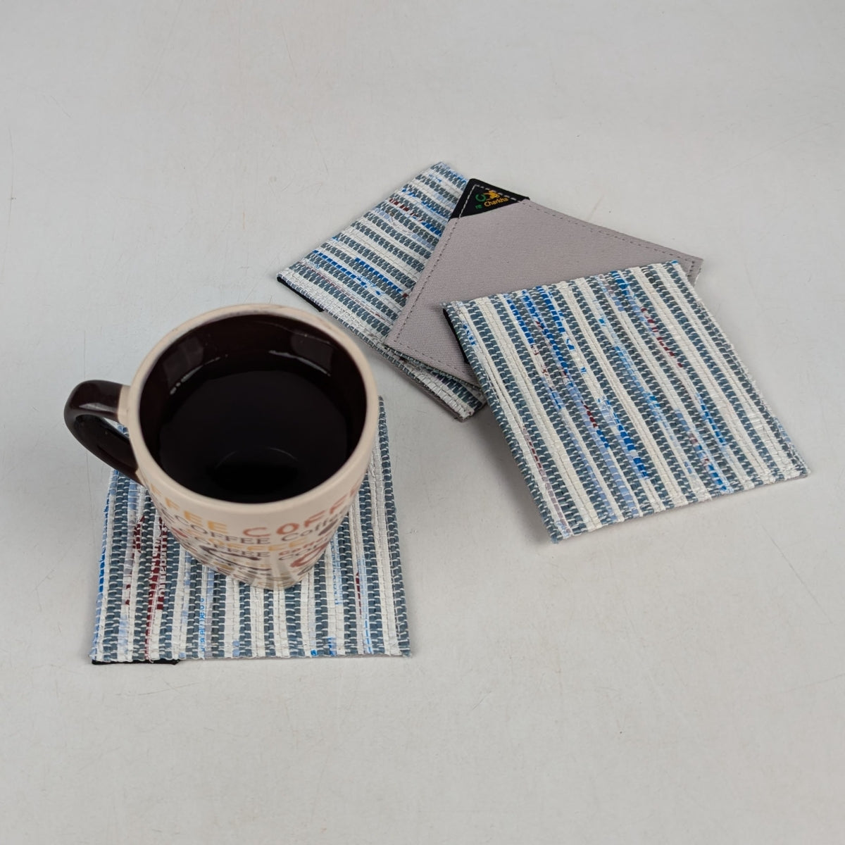 Upcycled Handcrafted Coaster (C1025-004) PS_W