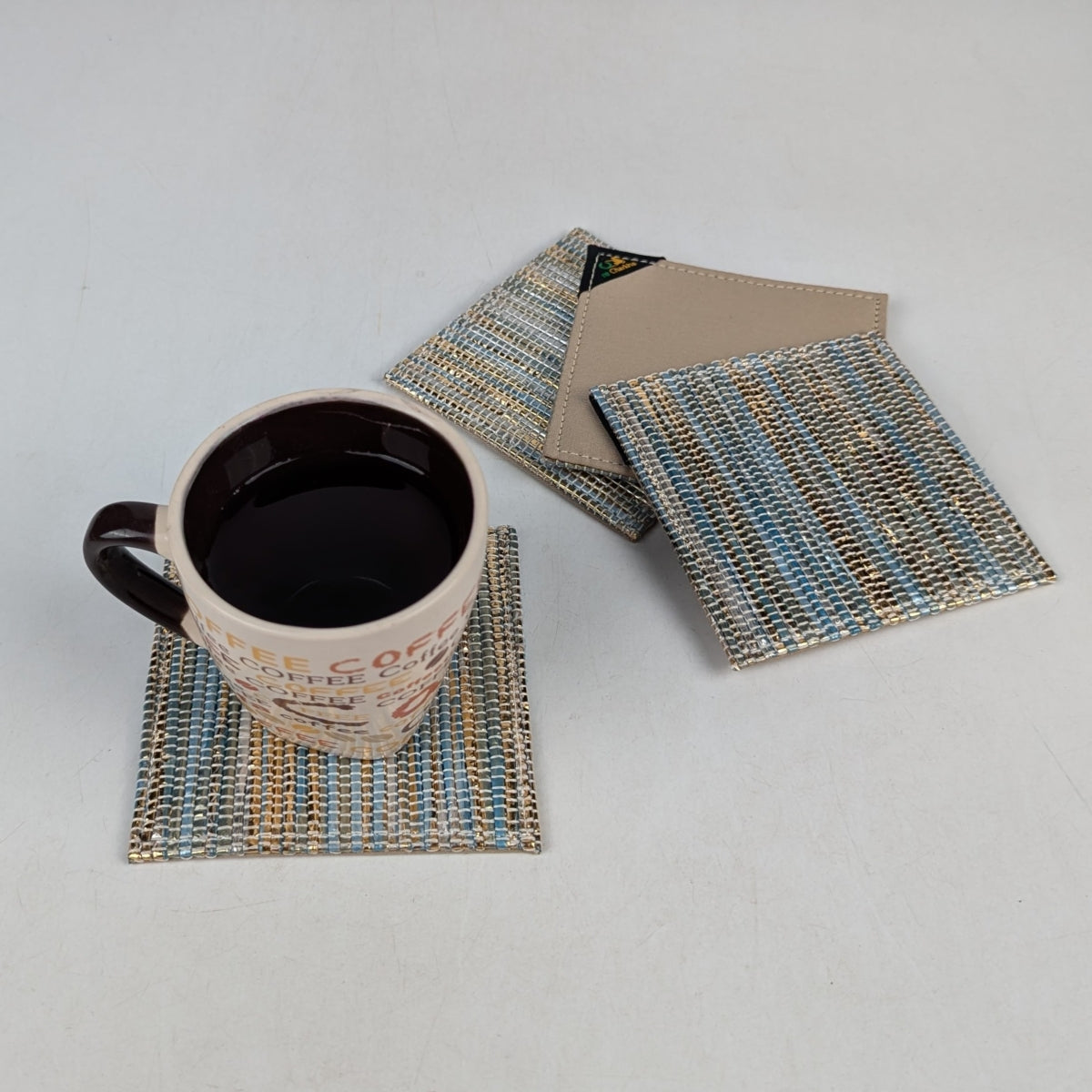 Upcycled Handcrafted Coaster (C1025-011) PS_W