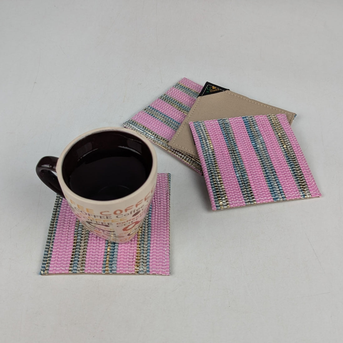 Upcycled Handcrafted Coaster (C1025-012) PS_W