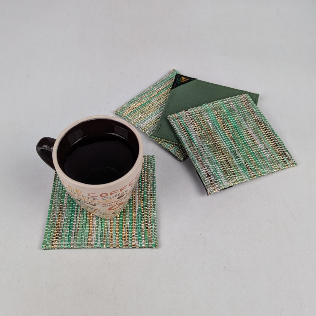 Upcycled Handcrafted Coaster (C1025-014) PS_W