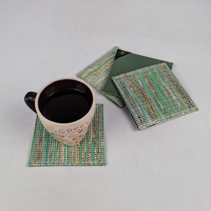 Upcycled Handcrafted Coaster (C1025-014) PS_W