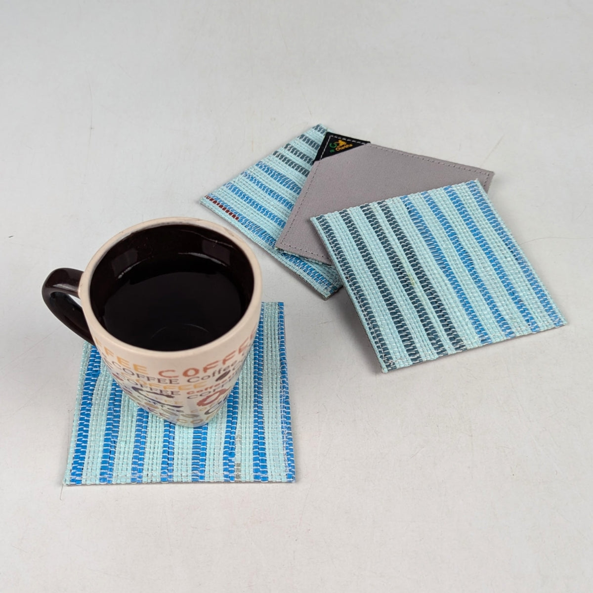 Upcycled Handcrafted Coaster (C1025-025) PS_W