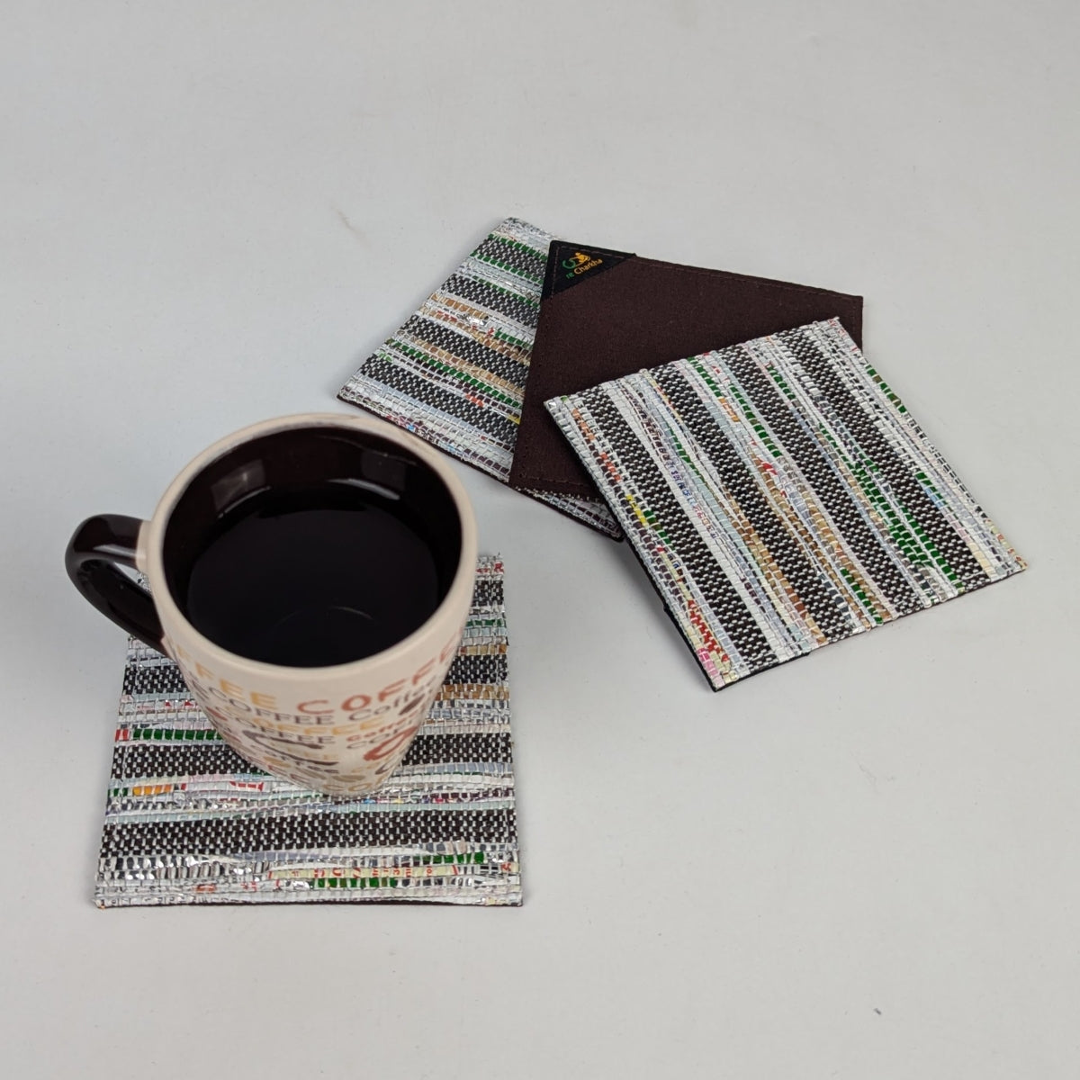 Upcycled Handcrafted Coaster (C1225-009) PS_W