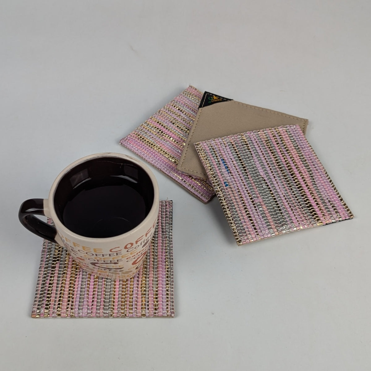 Upcycled Handcrafted Coaster (C1225-012) PS_W
