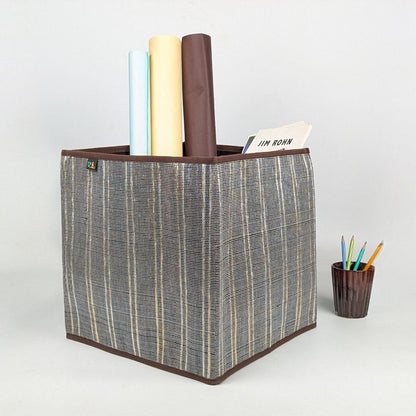 Upcycled Handcrafted Collapsible Storage Basket Big (CSBB0326-006) PS_W