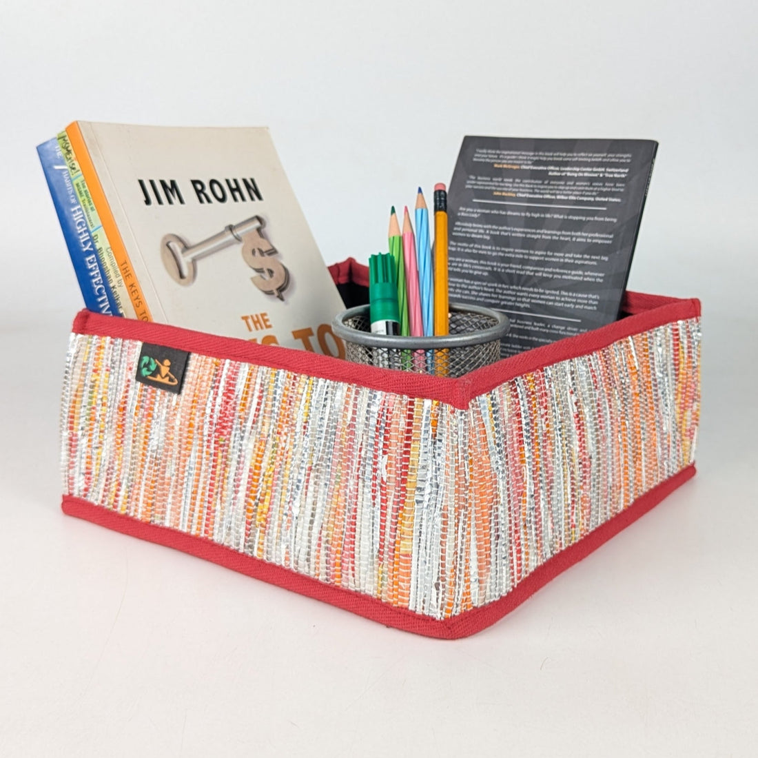 Upcycled Handcrafted Collapsible Storage Basket Small (CSBS0525-015) PS_W
