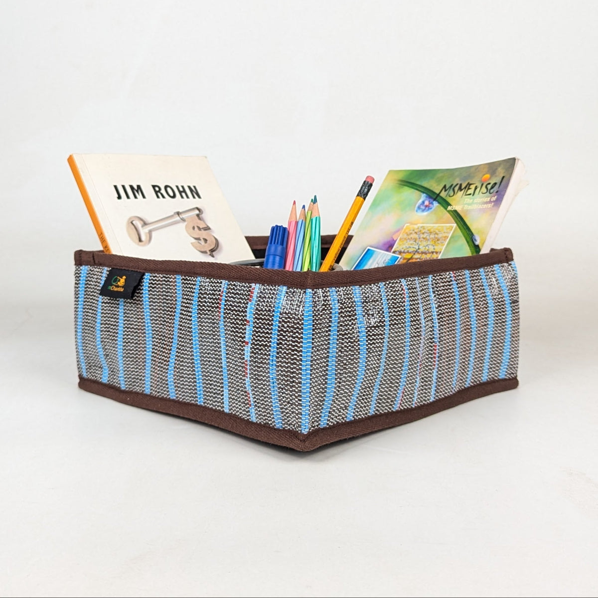 Upcycled Handcrafted Collapsible Storage Basket Small (CSBS0326-010) PS_W