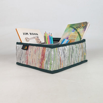 Upcycled Handcrafted Collapsible Storage Basket Small (CSBS0726-001) 