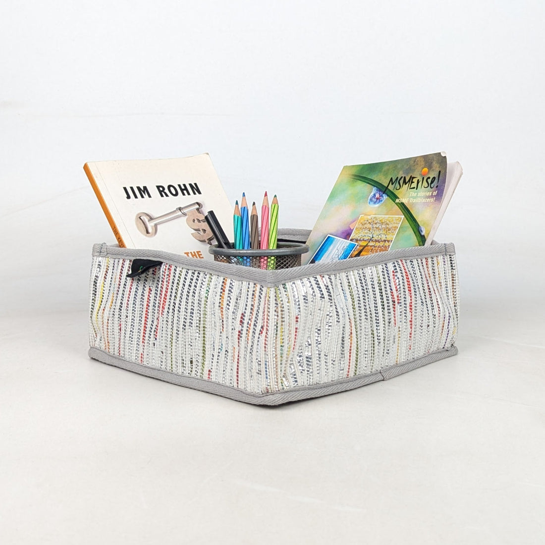 Upcycled Handcrafted Collapsible Storage Basket Small (CSBS0826-005)