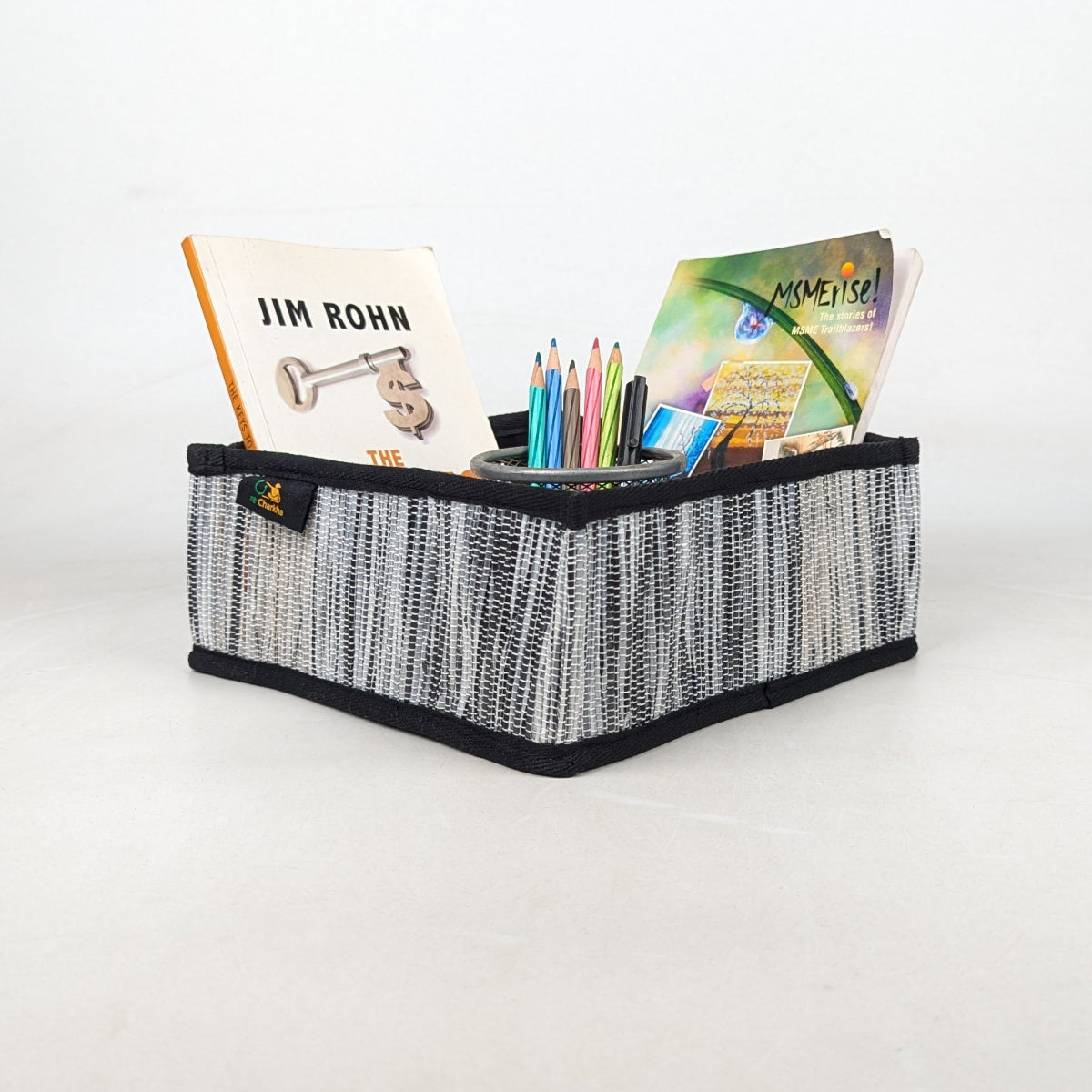 Upcycled Handcrafted Collapsible Storage Basket Small (CSBS0826-006)