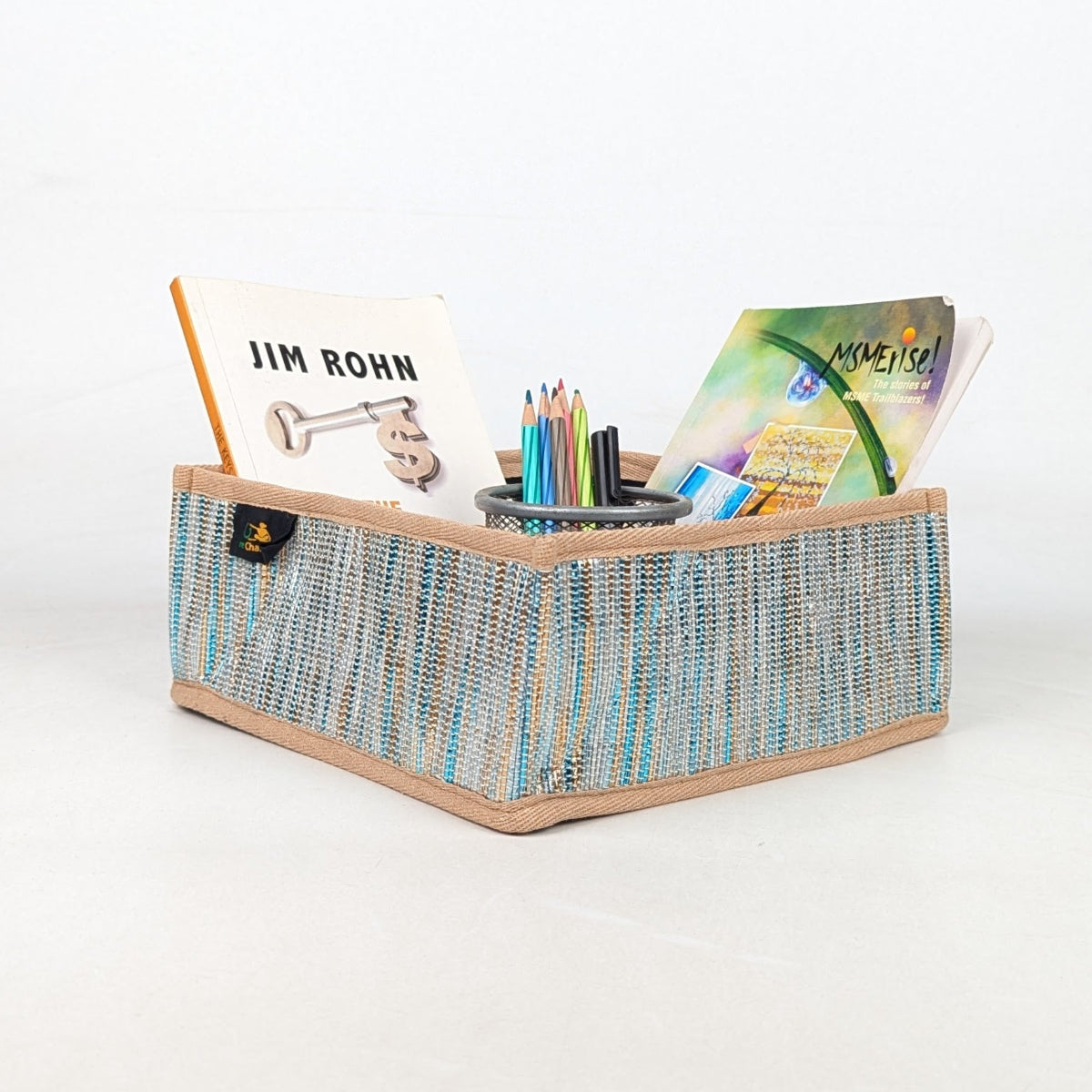 Upcycled Handcrafted Collapsible Storage Basket Small (CSBS0826-008)