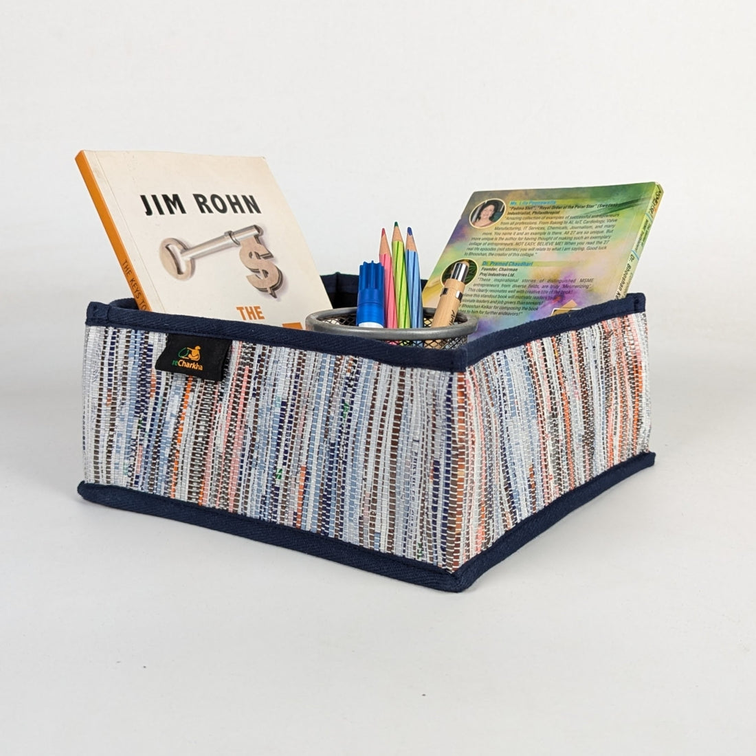 Upcycled Handcrafted Collapsible Storage Basket Small (CSBS1225-004) PS_W