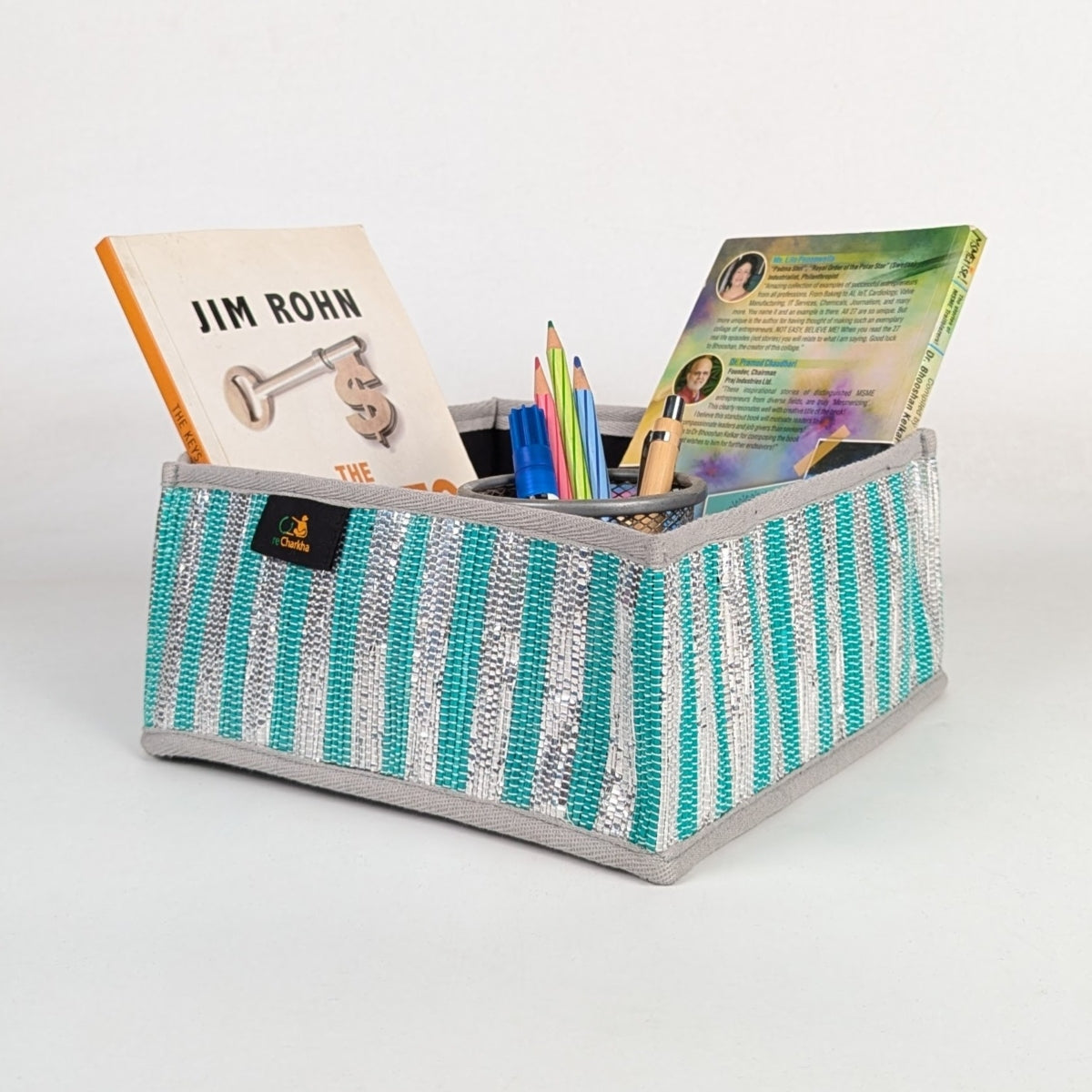 Upcycled Handcrafted Collapsible Storage Basket Small (CSBS1225-006) PS_W