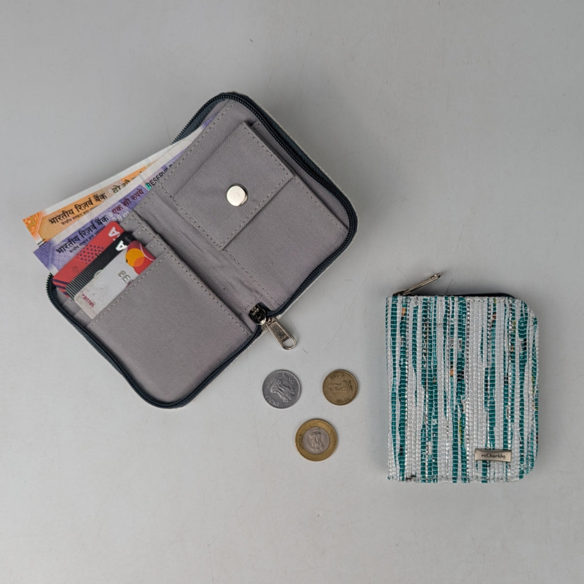 Upcycled Handwoven D Wallet (DW0725-018) PS_W