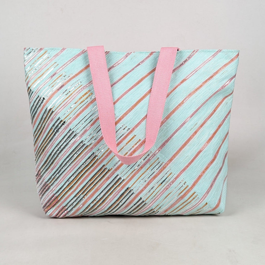 Upcycled Handcrafted Designer Beach Bag (BBD0426-008) PS_W 