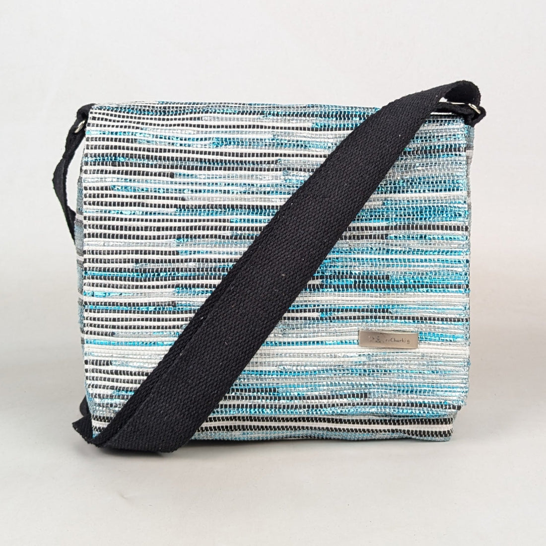 Upcycled Handcrafted Designer Messenger Bag (MBD0326-002) PS_W