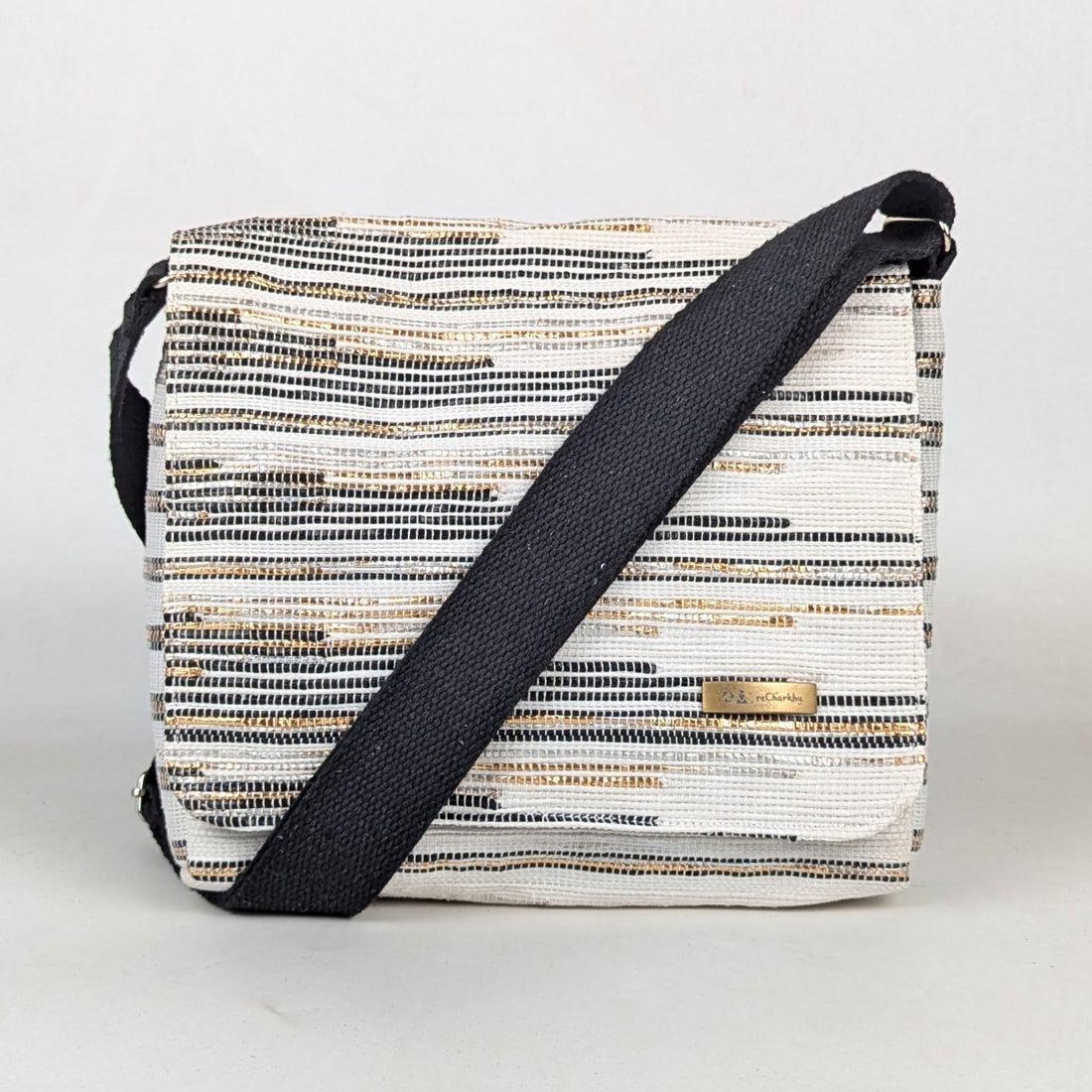 Upcycled Handcrafted Designer Messenger Bag (MBD0326-003) PS_W