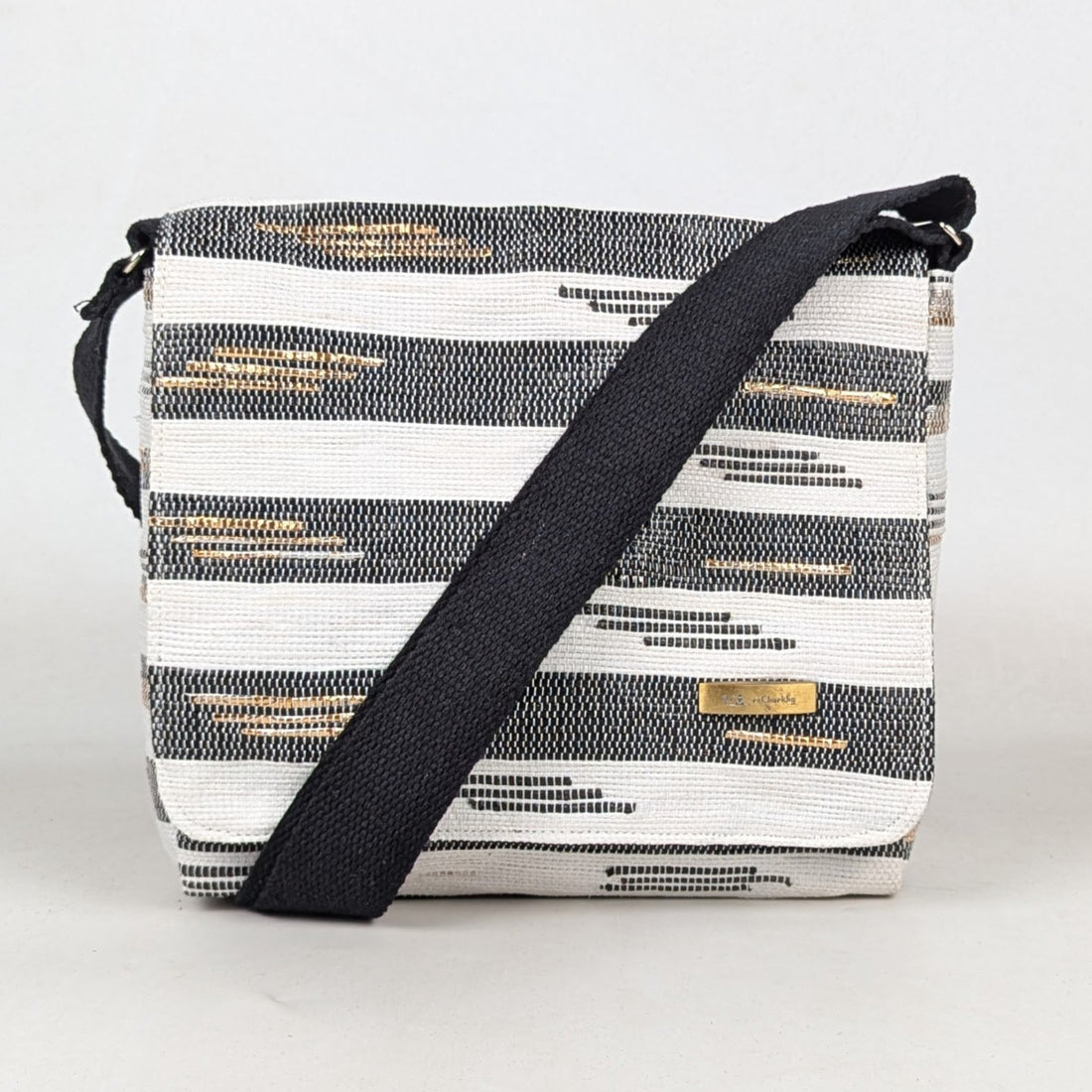 Upcycled Handcrafted Designer Messenger Bag (MBD0326-004) PS_W