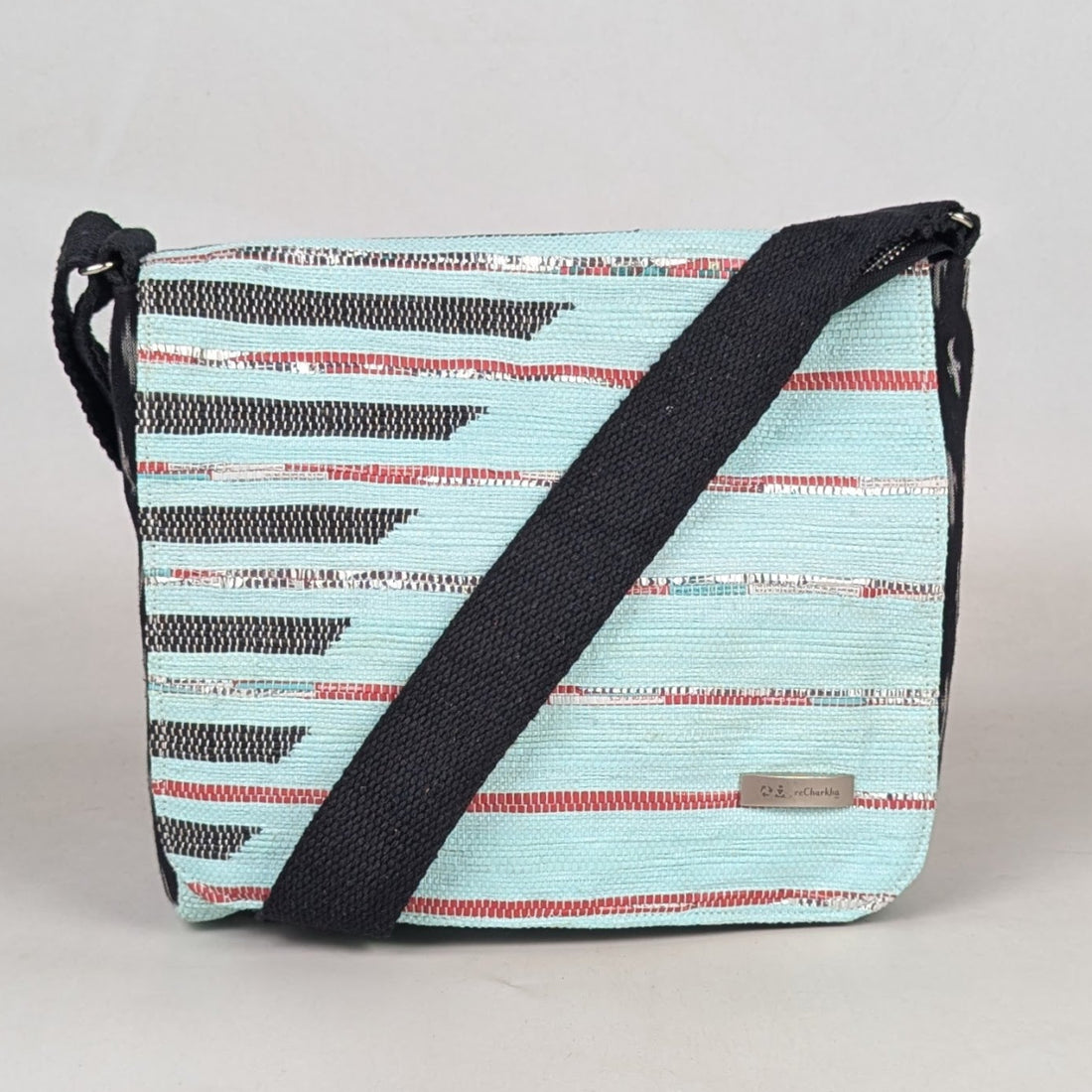 Upcycled Handcrafted Designer Messenger Bag (MBD0426-001) PS_W