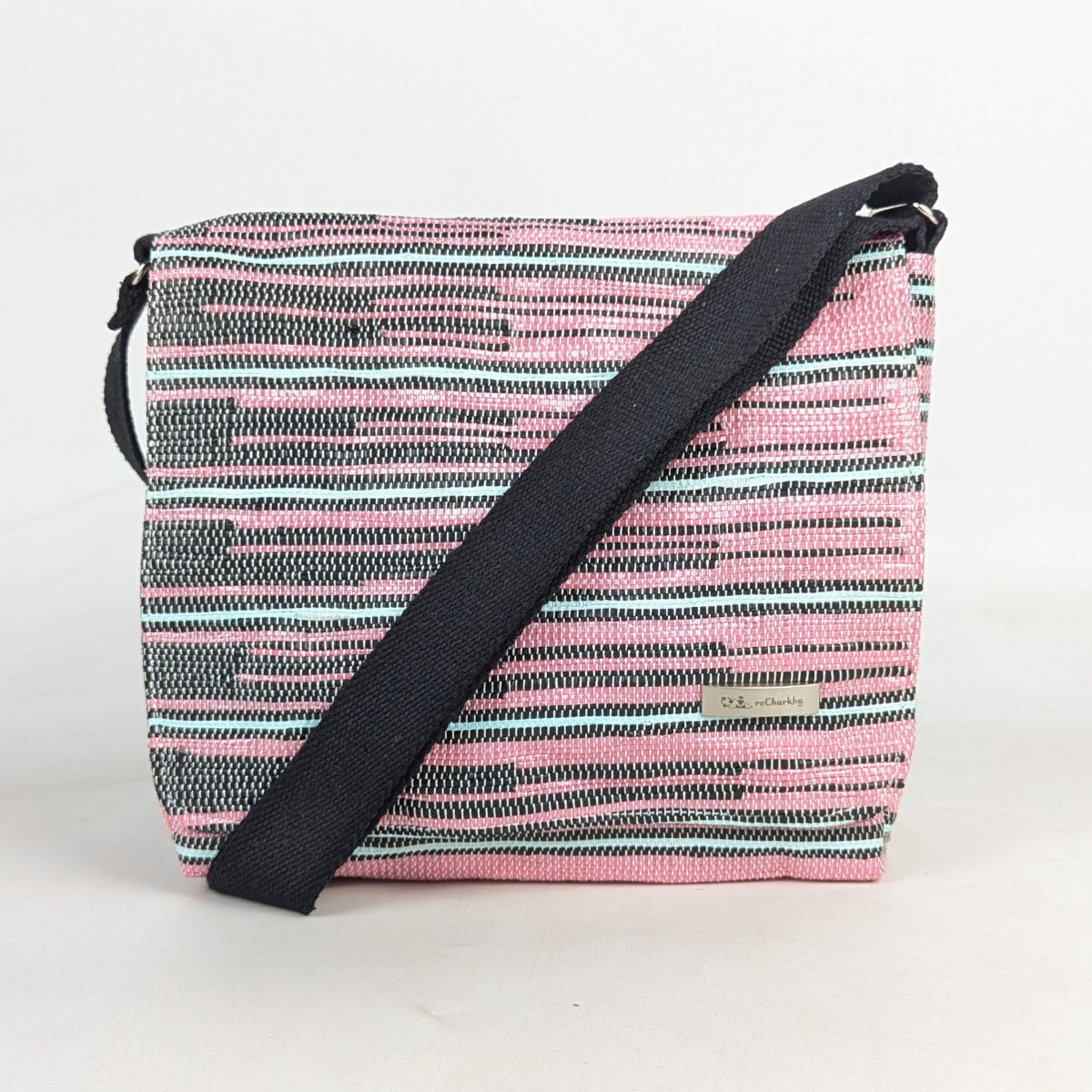 Upcycled Handcrafted Designer Messenger Bag (MBD0526-005) PS_W
