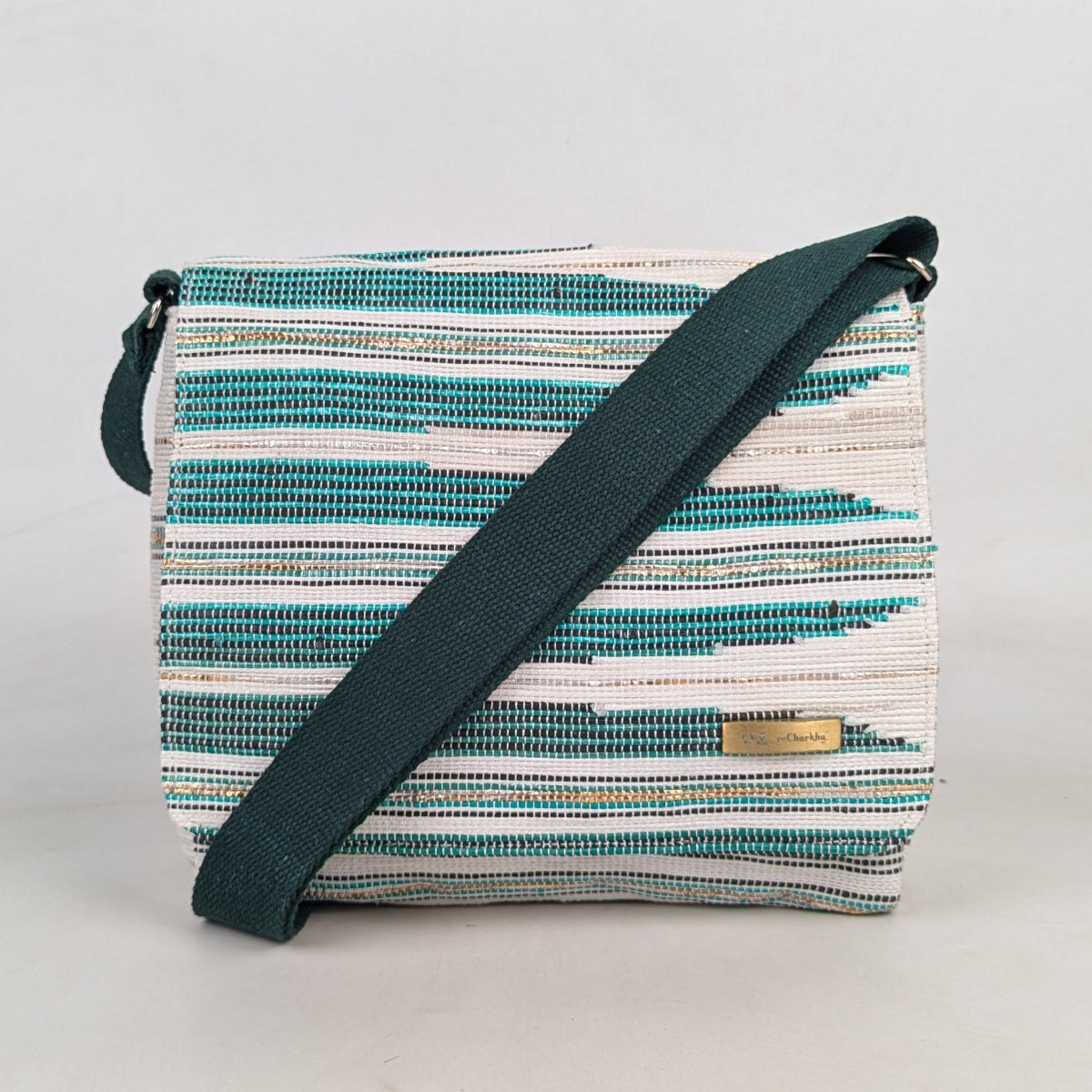 Upcycled Handcrafted Designer Messenger Bag (MBD0526-007) PS_W