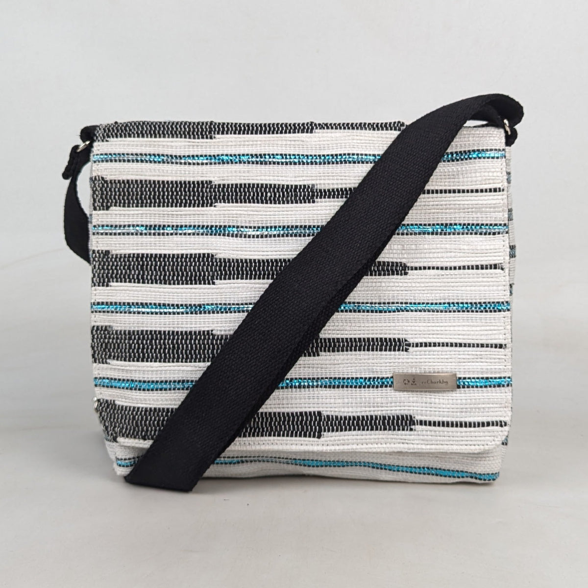 Upcycled Handcrafted Designer Messenger Bag (MBD0526-008) PS_W