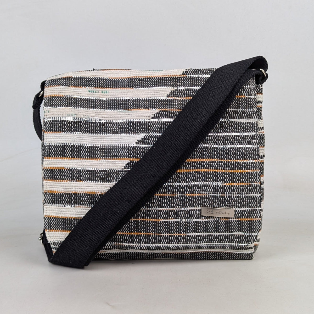 Upcycled Handcrafted Designer Messenger Bag (MBD0526-010) PS_W