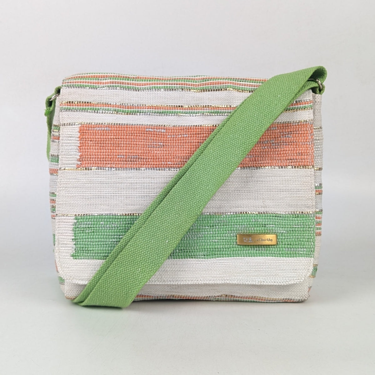 Upcycled Handcrafted Designer Messenger Bag (MBD0925-003) PS_W