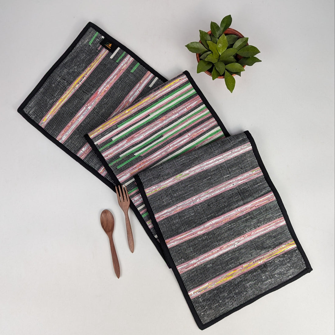 Upcycled Handcrafted Designer Table Runner (TRD0126-005) PS_W