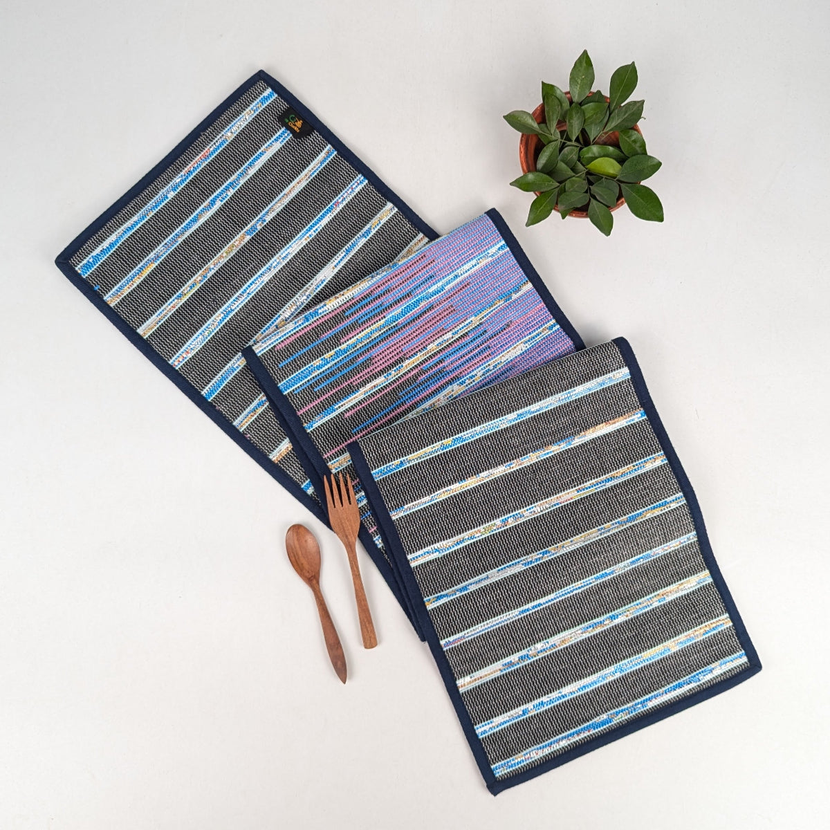 Upcycled Handcrafted Designer Table Runner (TRD0326-001) PS_W