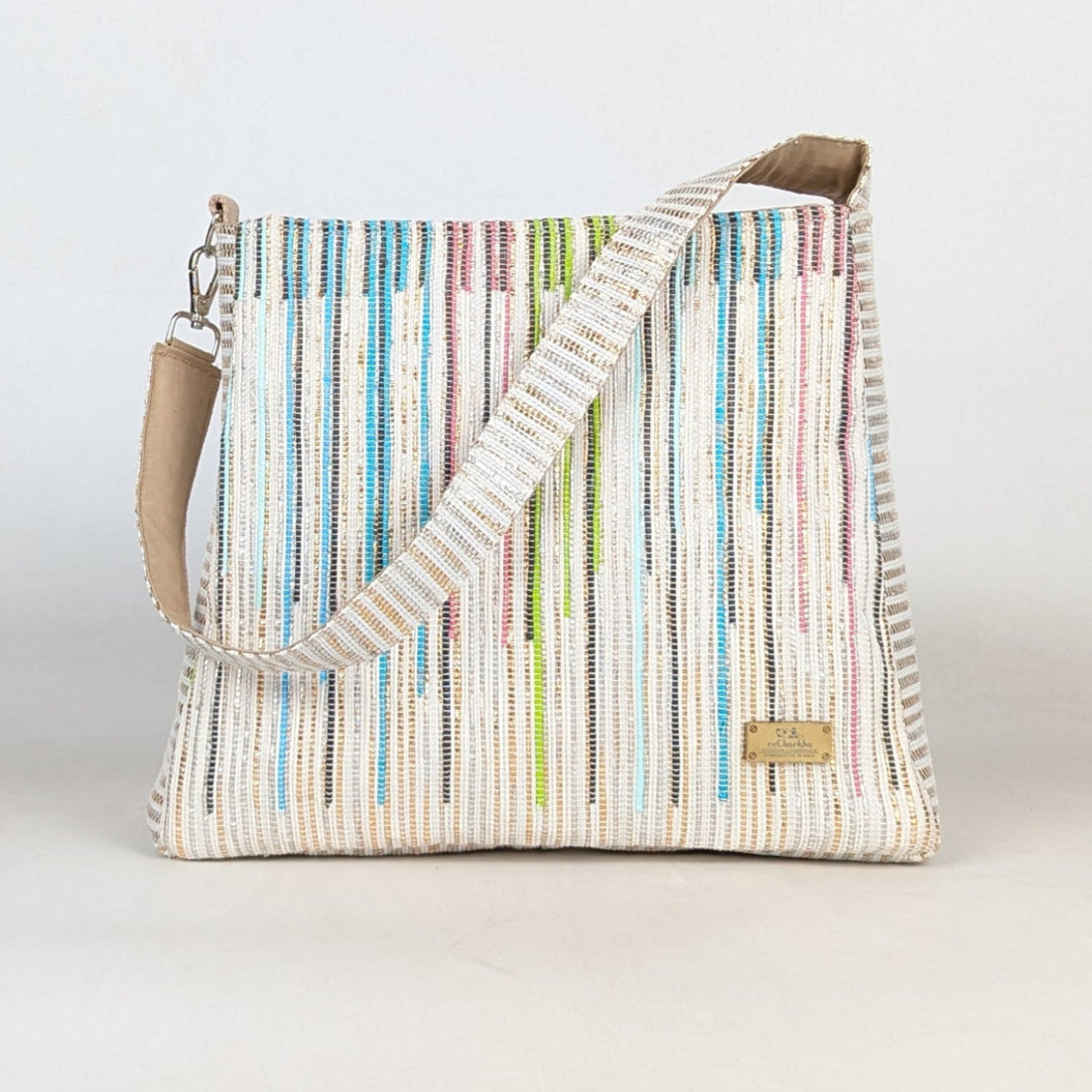 Upcycled Handcrafted Designer Trapeze Tote (TTD0426-006) PS_W 